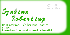 szabina koberling business card